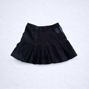 Vintage Y2K Smart Set Corduroy Pleated Skirt Navy Blue Size XS